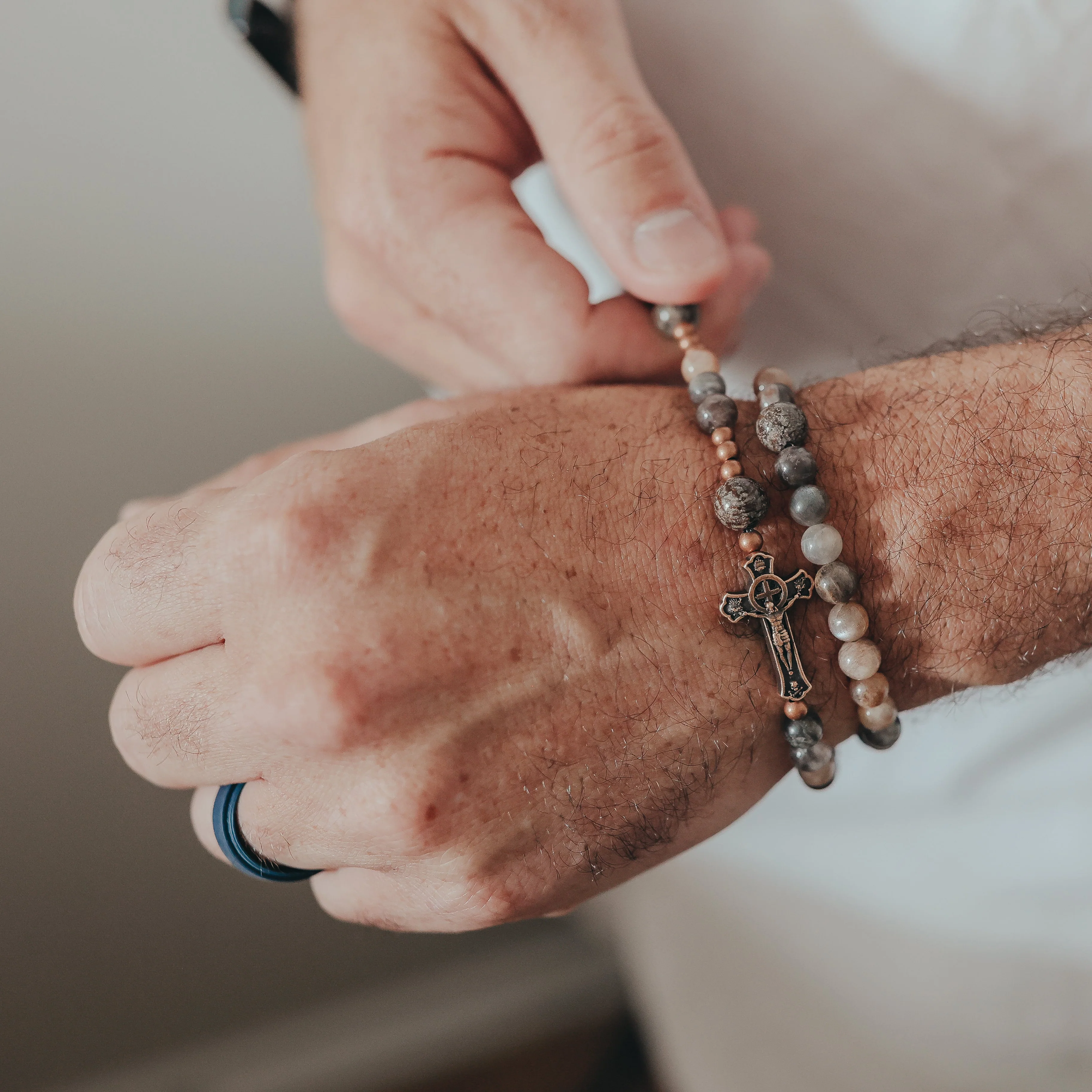 Abraham and Sarah | Couples Rosary Bracelet Set - Image 3