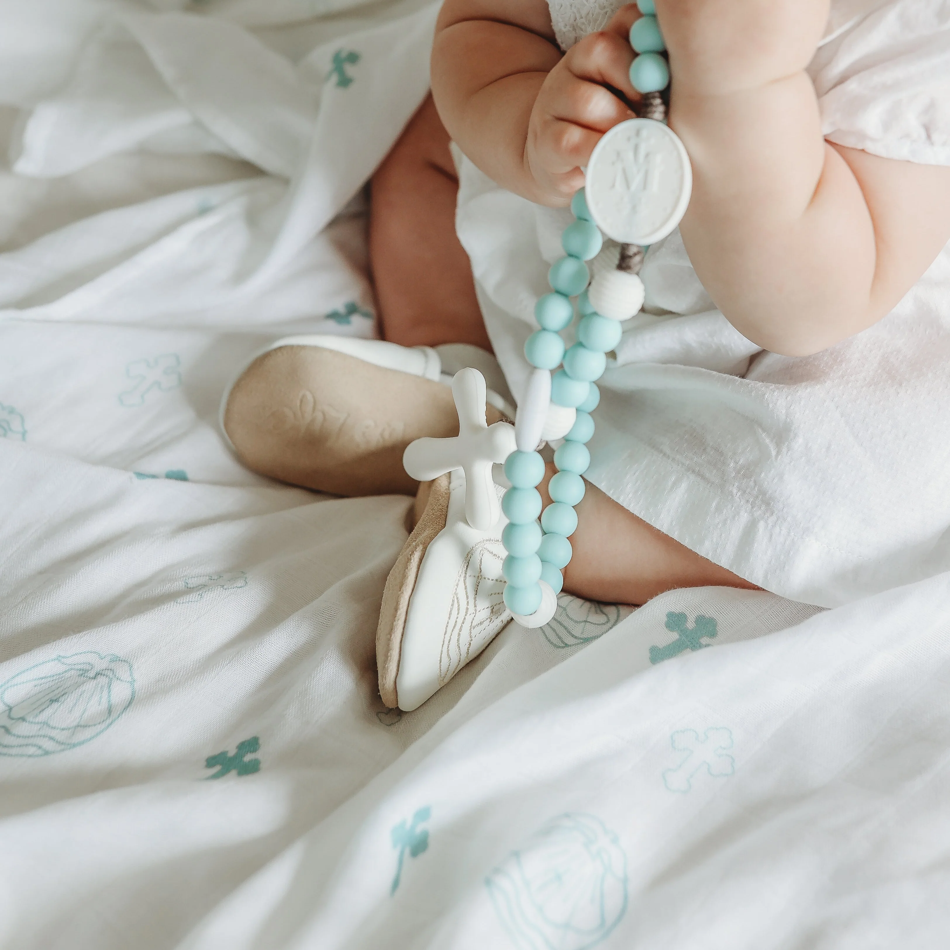 Baptism Swaddle Blanket | Bamboo & Cotton - Image 4