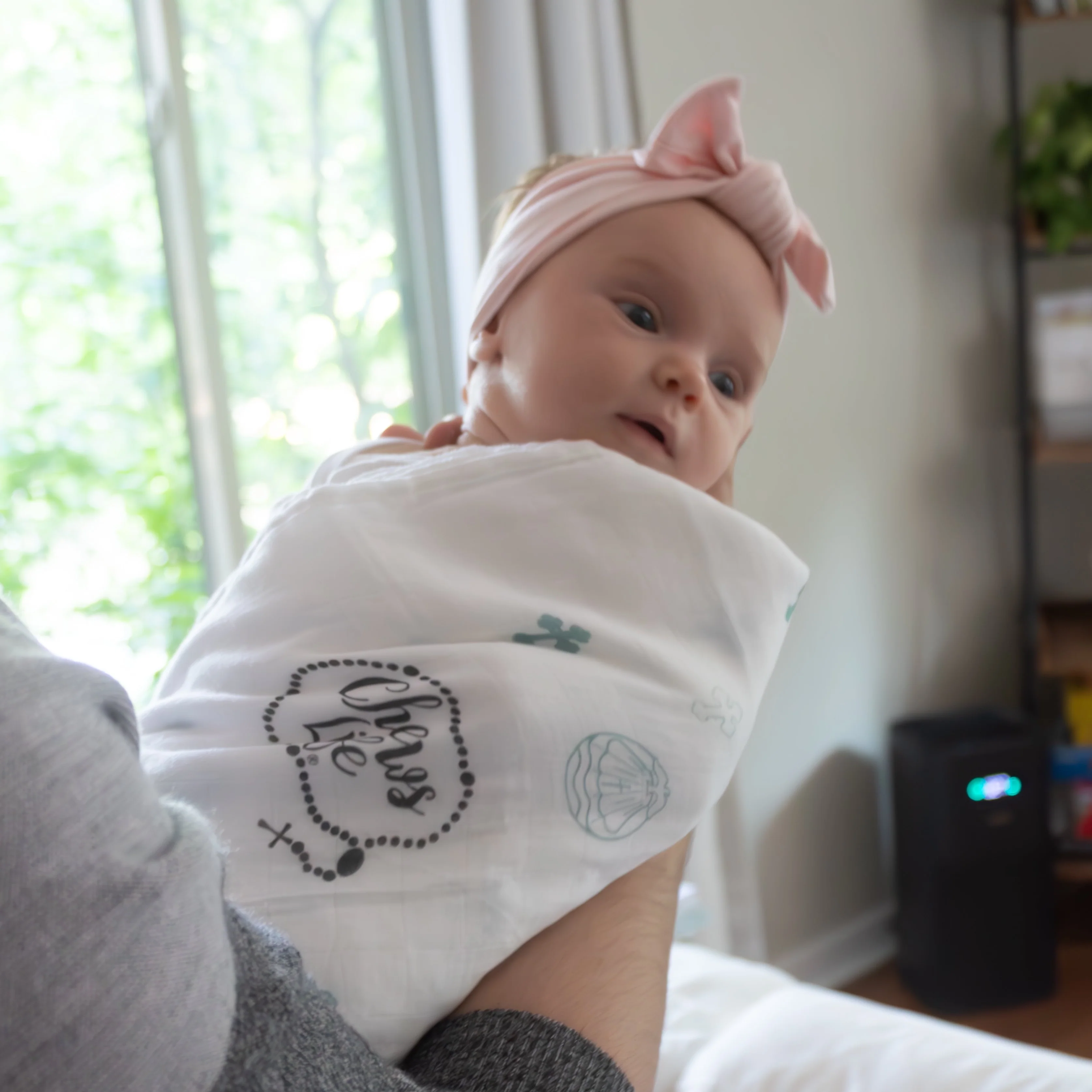 Baptism Swaddle Blanket | Bamboo & Cotton - Image 6