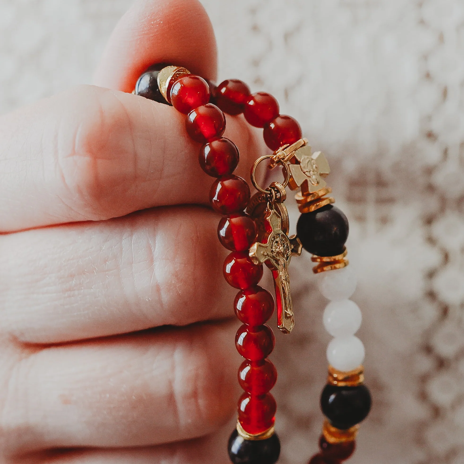 Bl. Emilina | Stretch & Wrap Rosary Bracelet - Image 4