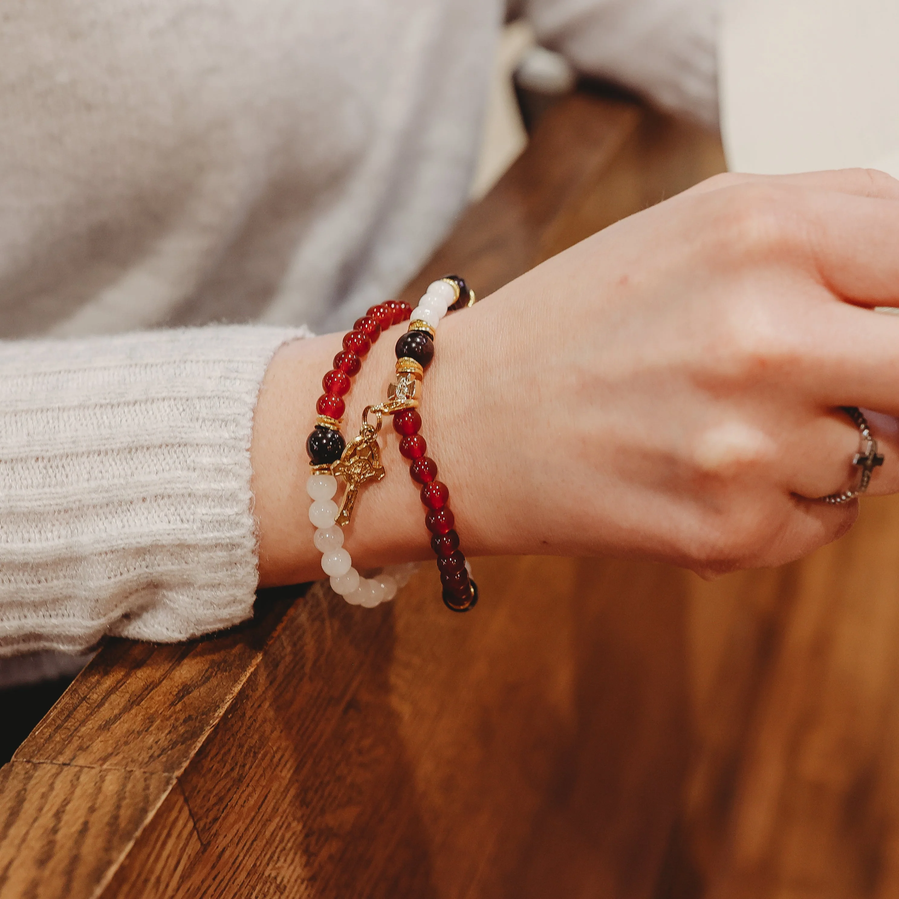 Bl. Emilina | Stretch & Wrap Rosary Bracelet - Image 5