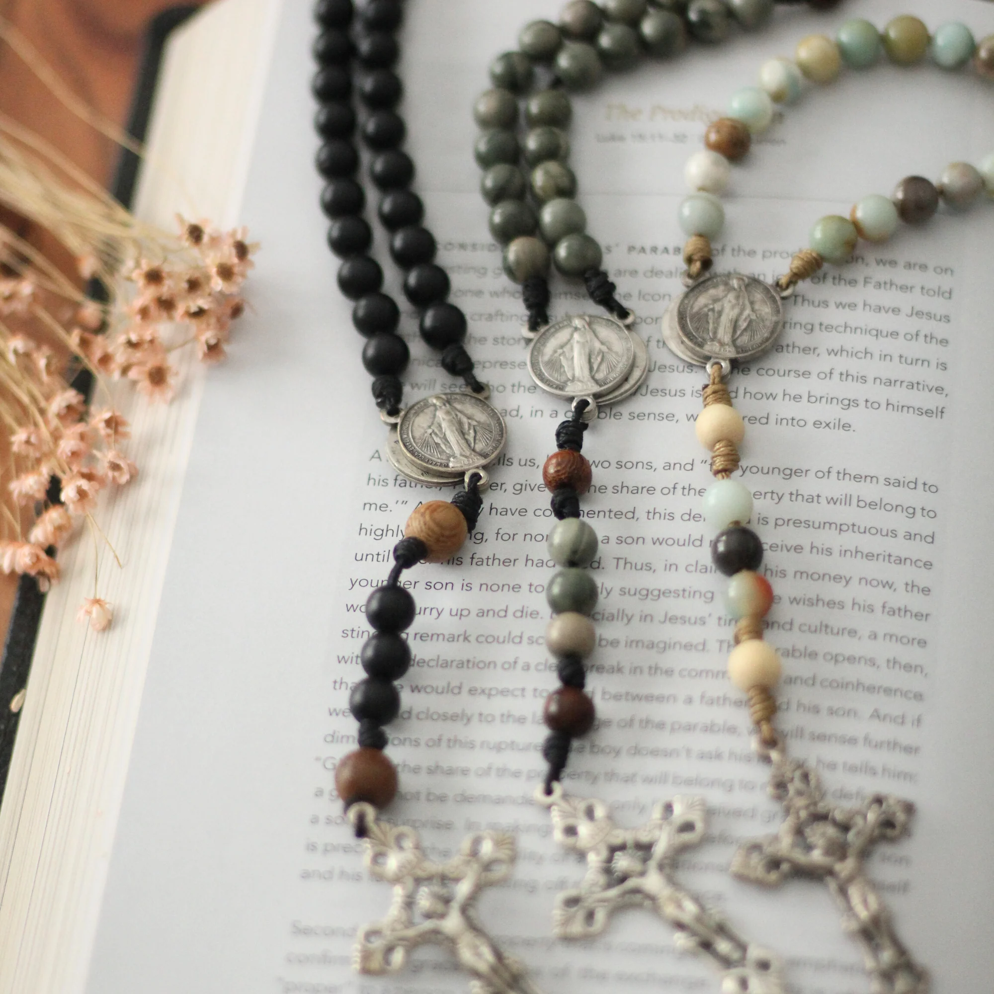 Columba | Traditional Gemstone Rosary - Image 4