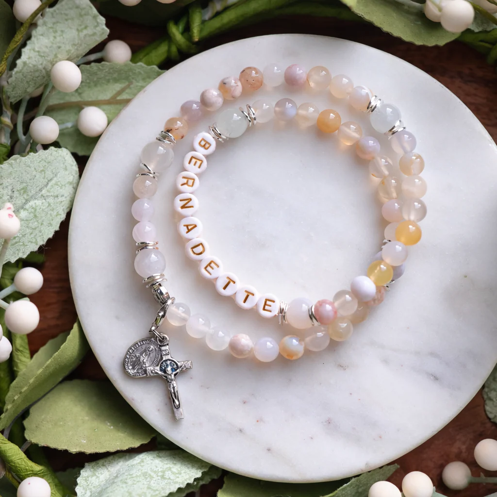 Custom Patron Saint Rosary Bracelet - Image 4