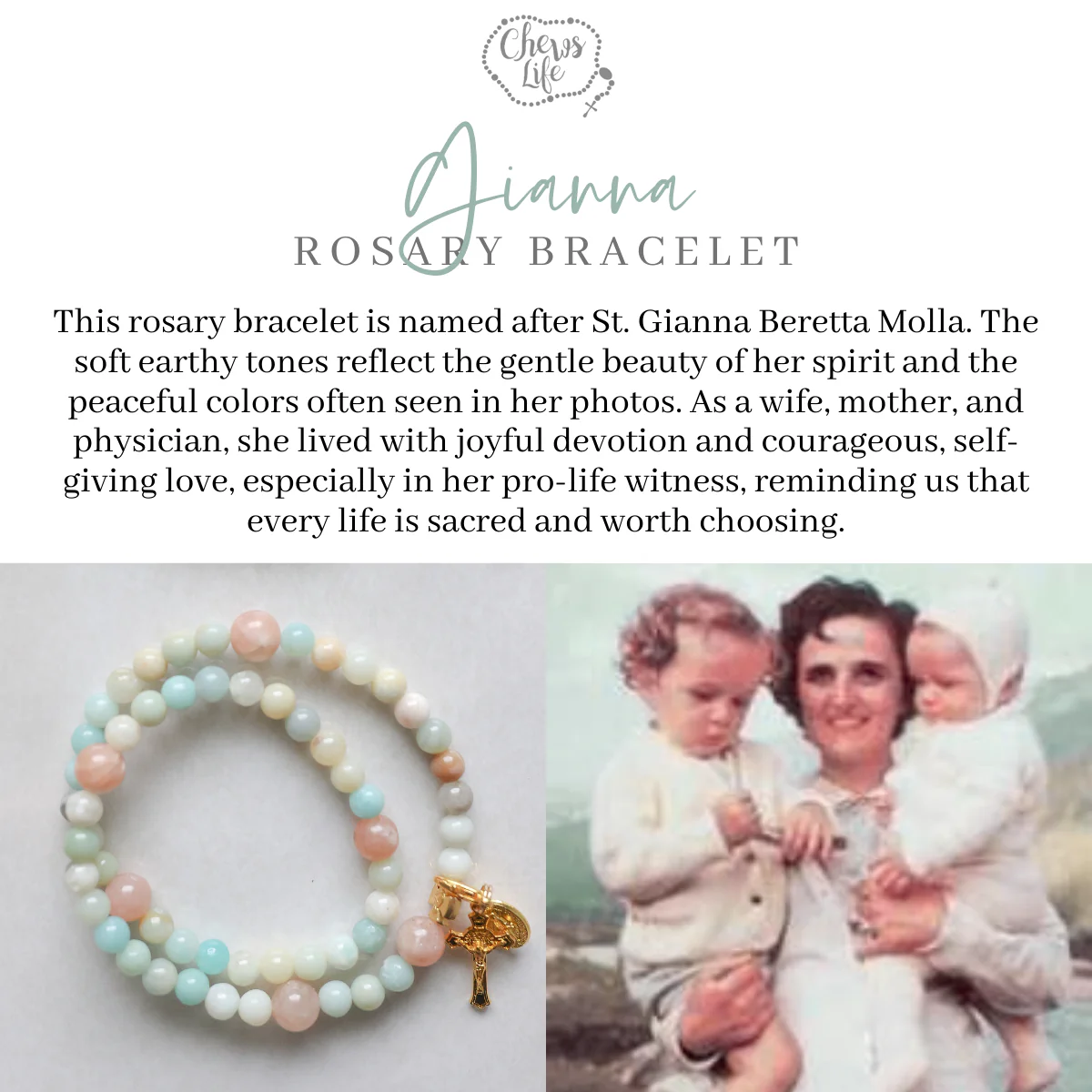 Gianna | Stretch & Wrap Rosary Bracelet - Image 9