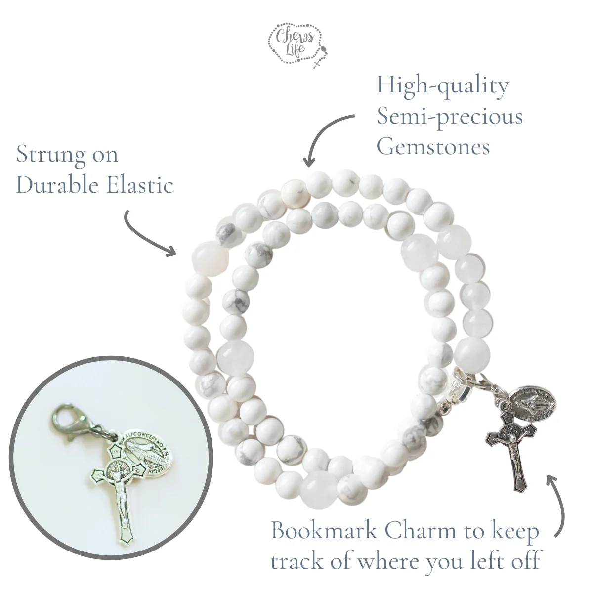 Glory | Stretch & Wrap Rosary Bracelet - Image 7