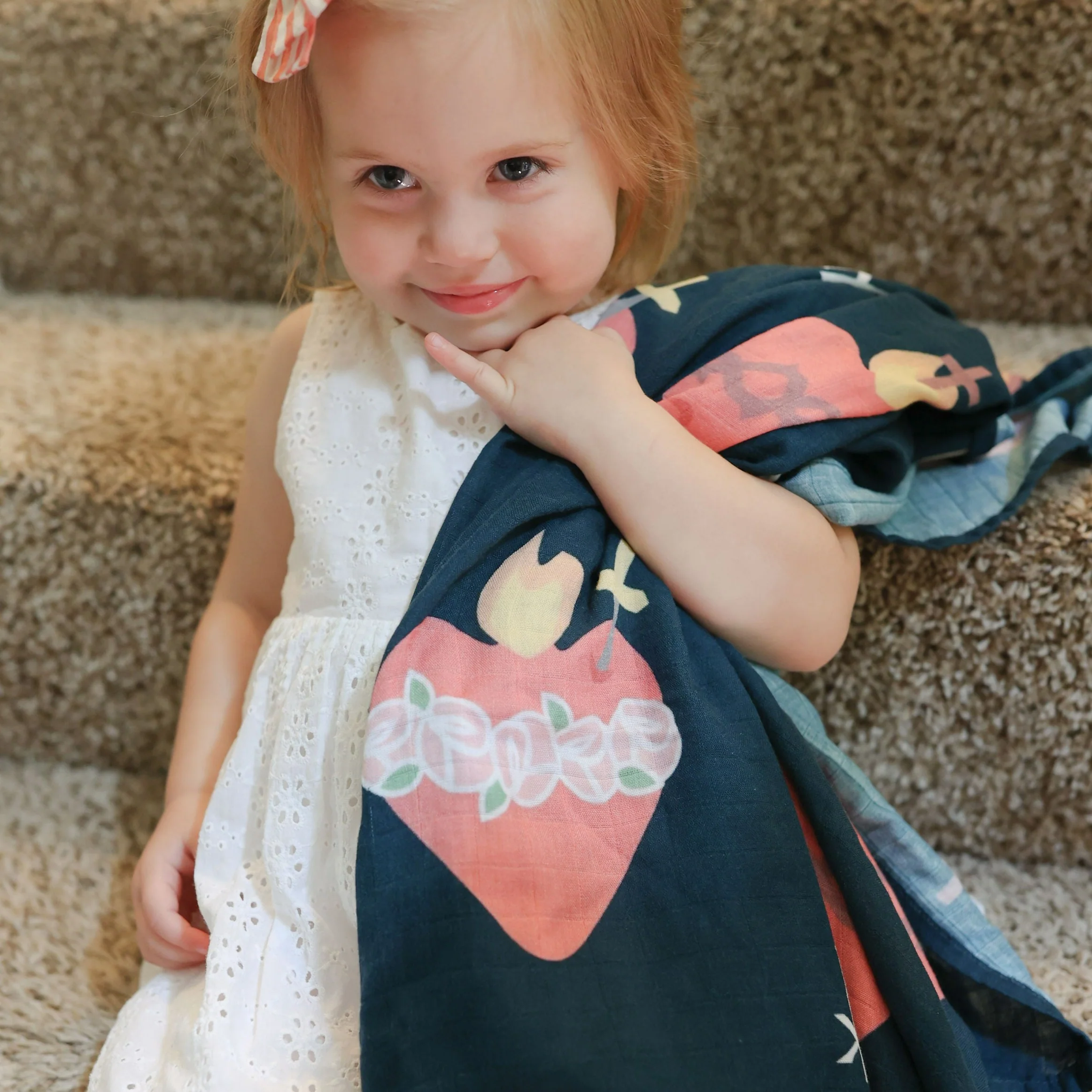 Immaculate and Sacred Heart Swaddle Blanket | Bamboo & Cotton - Image 5