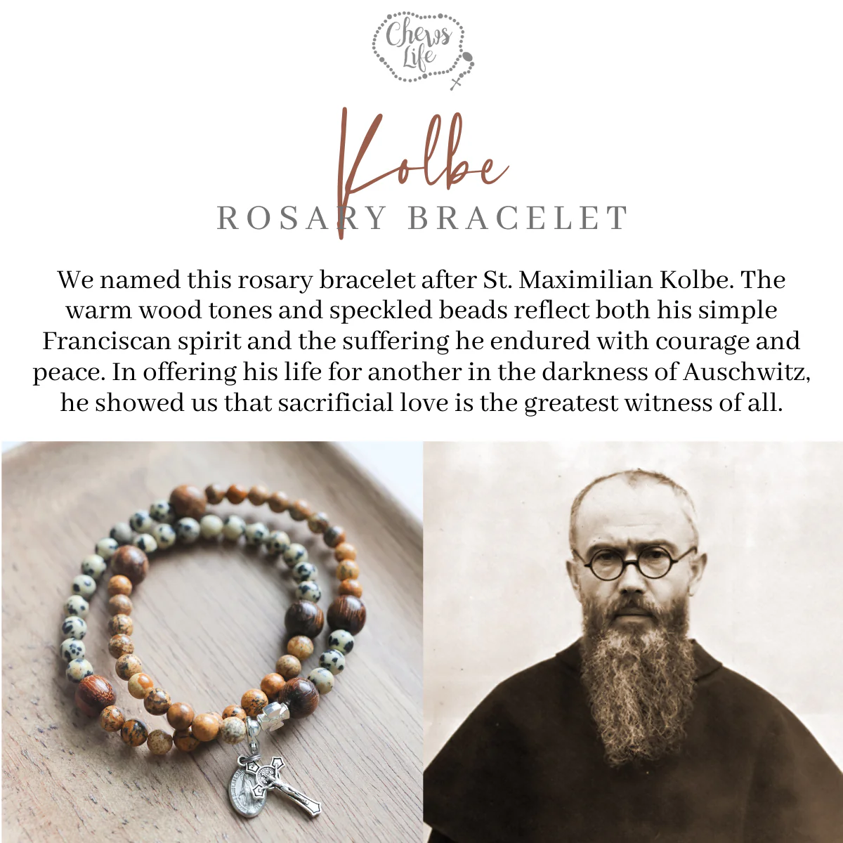 Kolbe | Stretch & Wrap Rosary Bracelet - Image 9