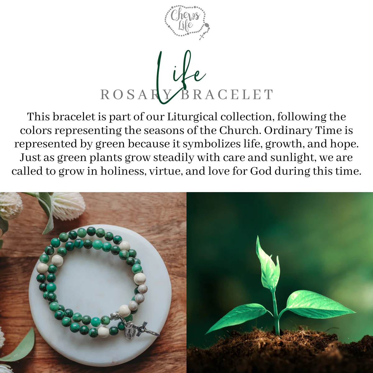 Life | Stretch & Wrap Rosary Bracelet - Image 10