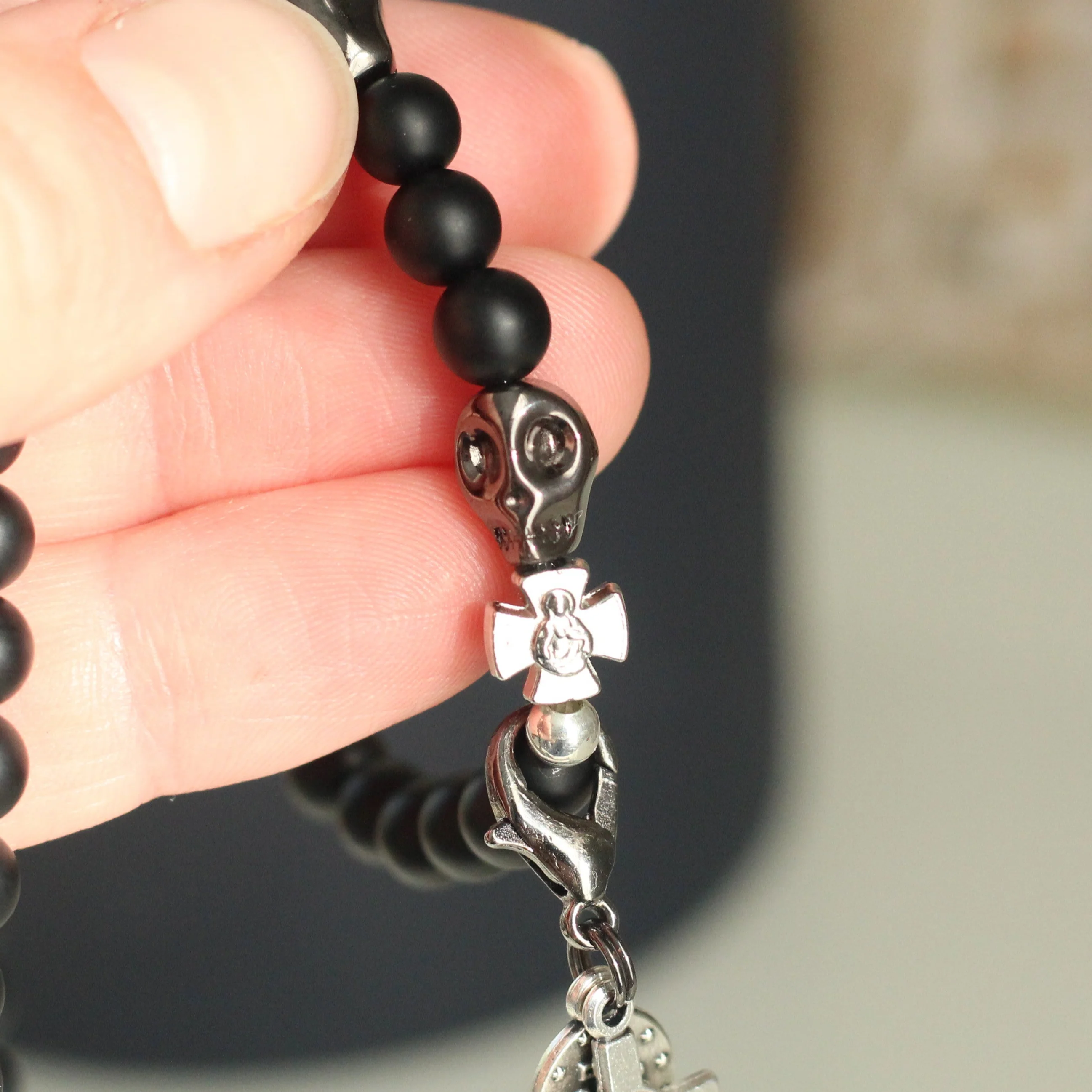 Memento Mori | Stretch and Wrap Rosary Bracelet - Image 4