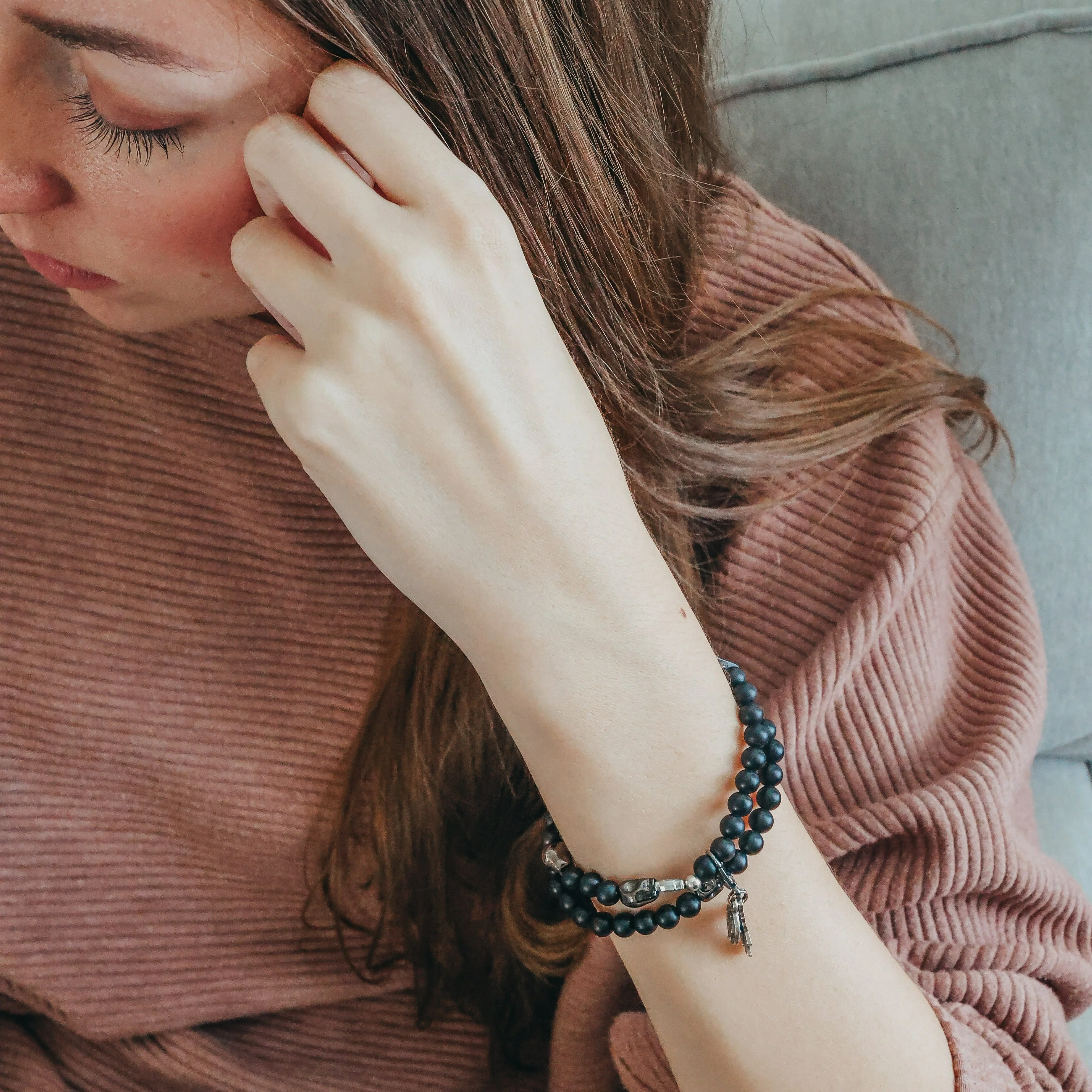 Memento Mori | Stretch and Wrap Rosary Bracelet - Image 7