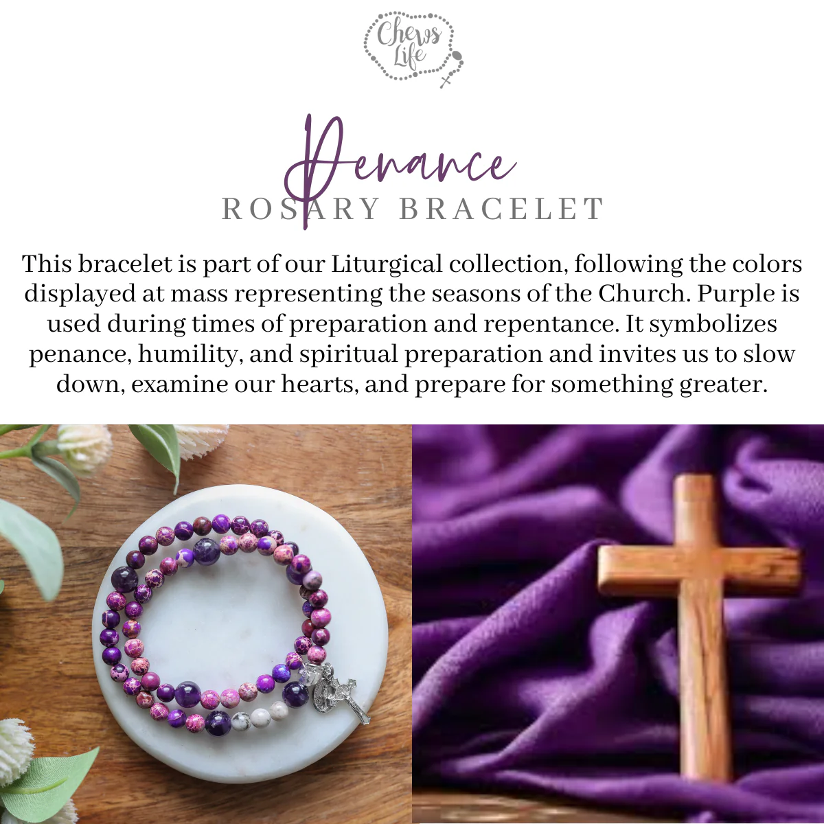 Penance | Stretch & Wrap Rosary Bracelet - Image 10