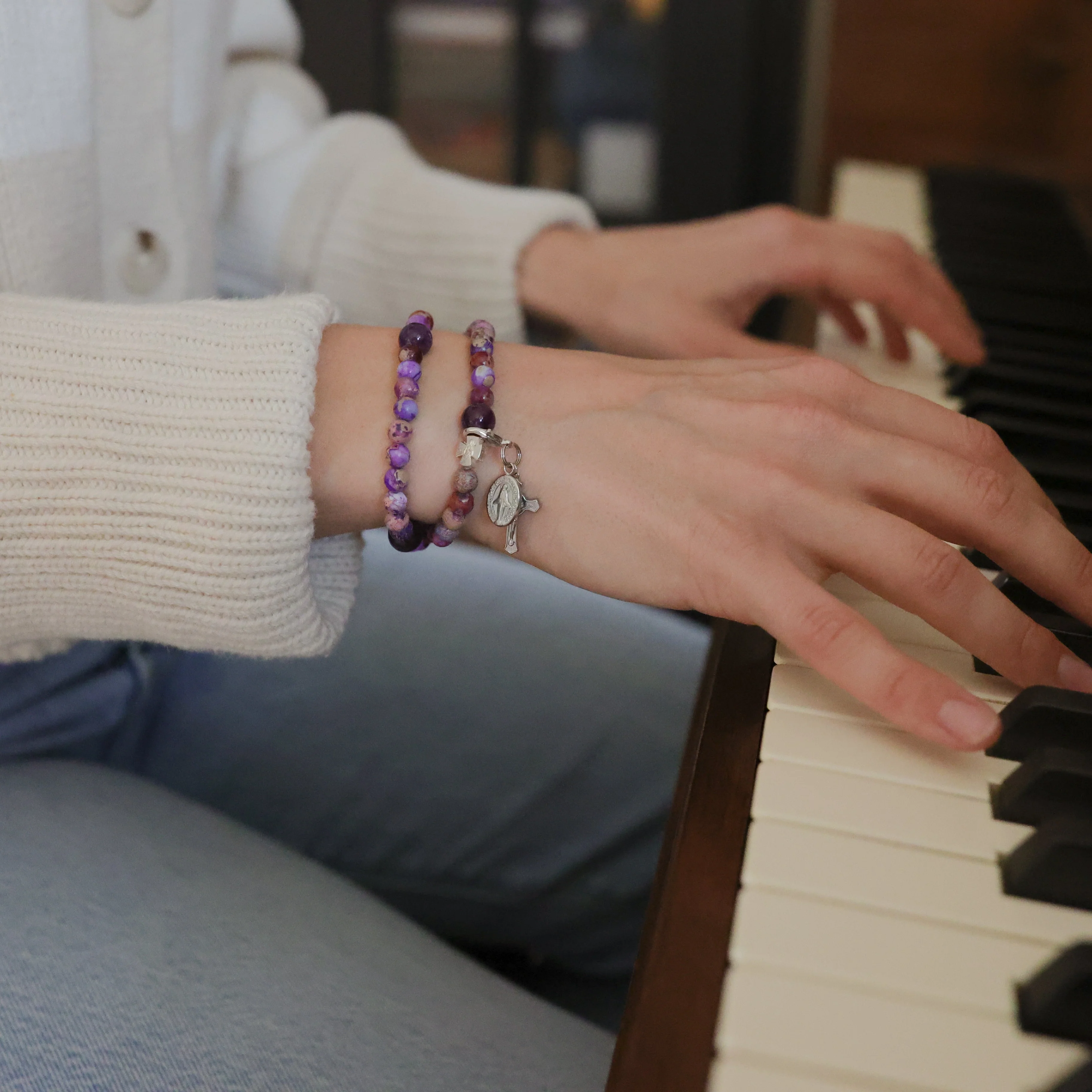 Penance | Stretch & Wrap Rosary Bracelet - Image 4