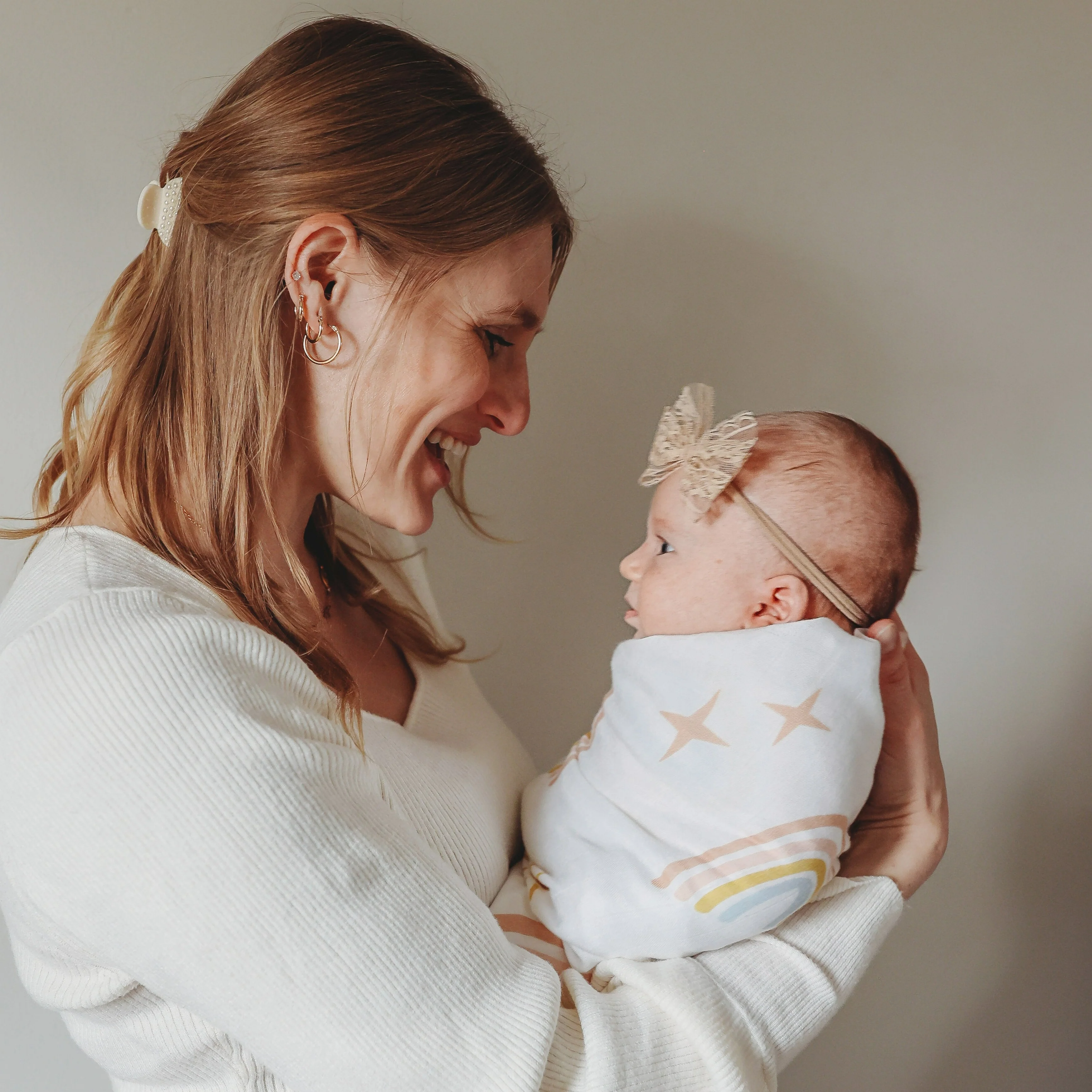 Rainbow Swaddle Blanket | Bamboo and Cotton - Image 4