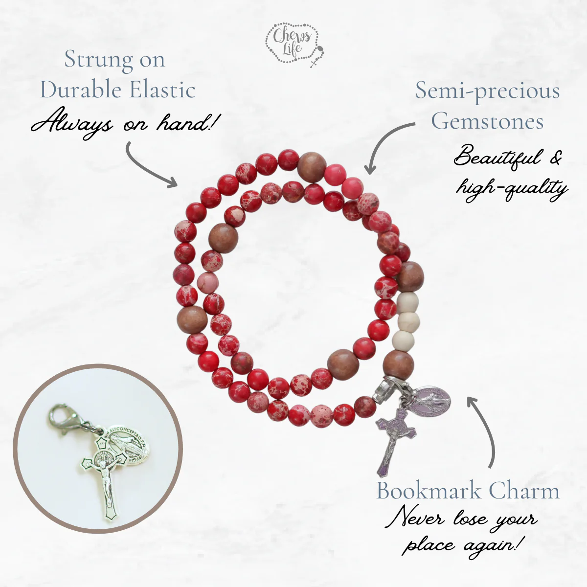 Spirit | Stretch & Wrap Rosary Bracelet - Image 8