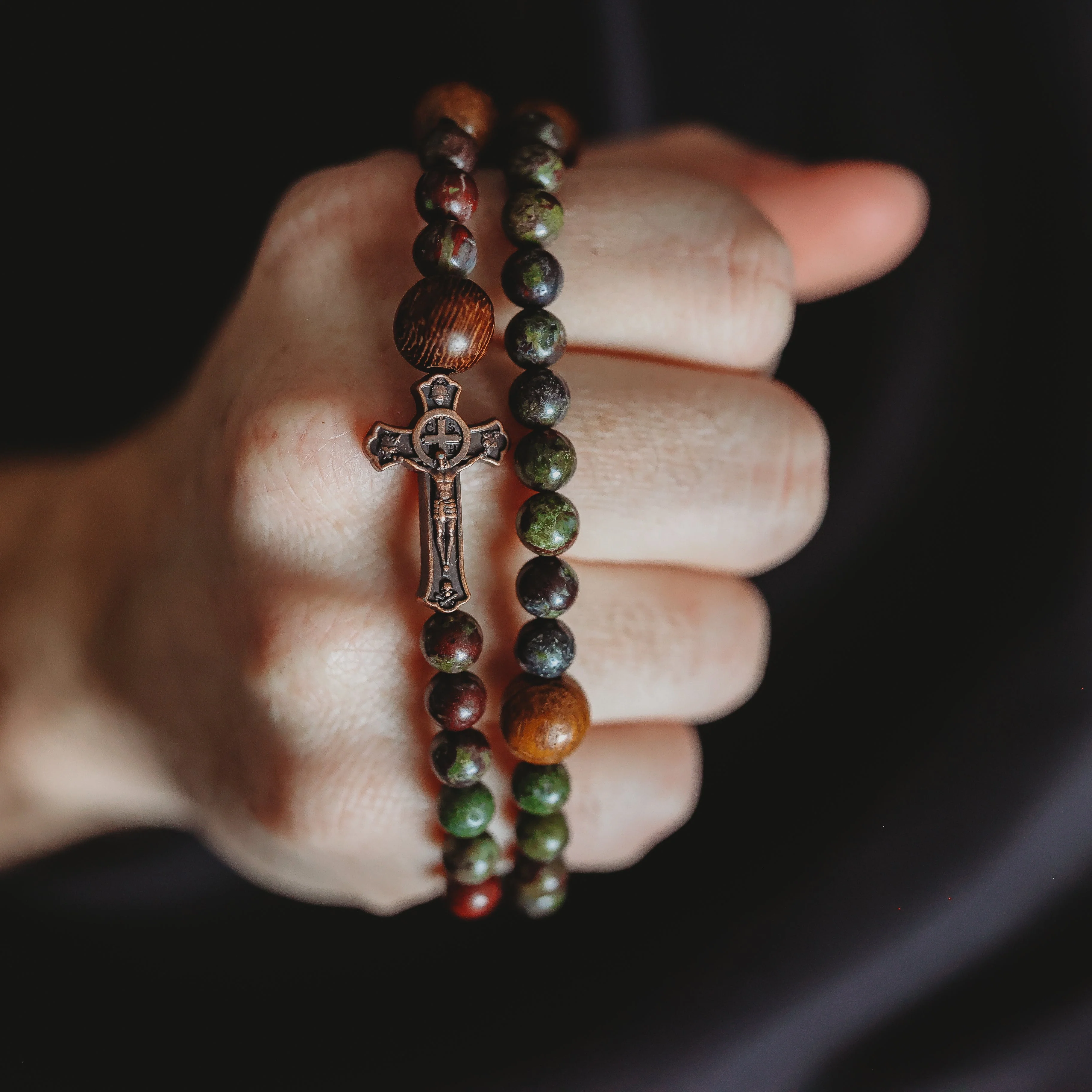 St. Joseph Rosary Bracelet |  Crux Invicta  | Double Wrap Rosary - Image 3
