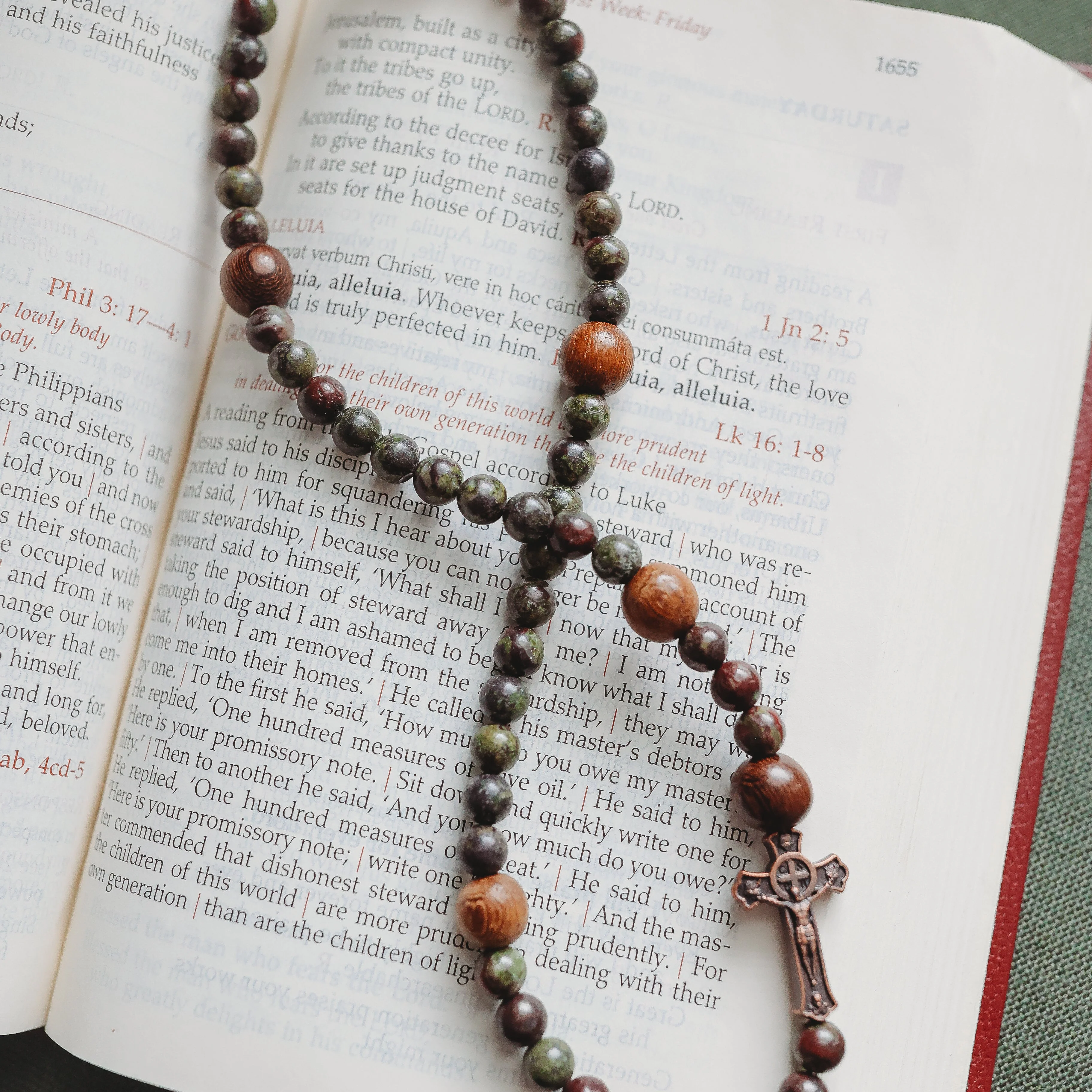 St. Joseph Rosary Bracelet |  Crux Invicta  | Double Wrap Rosary - Image 4