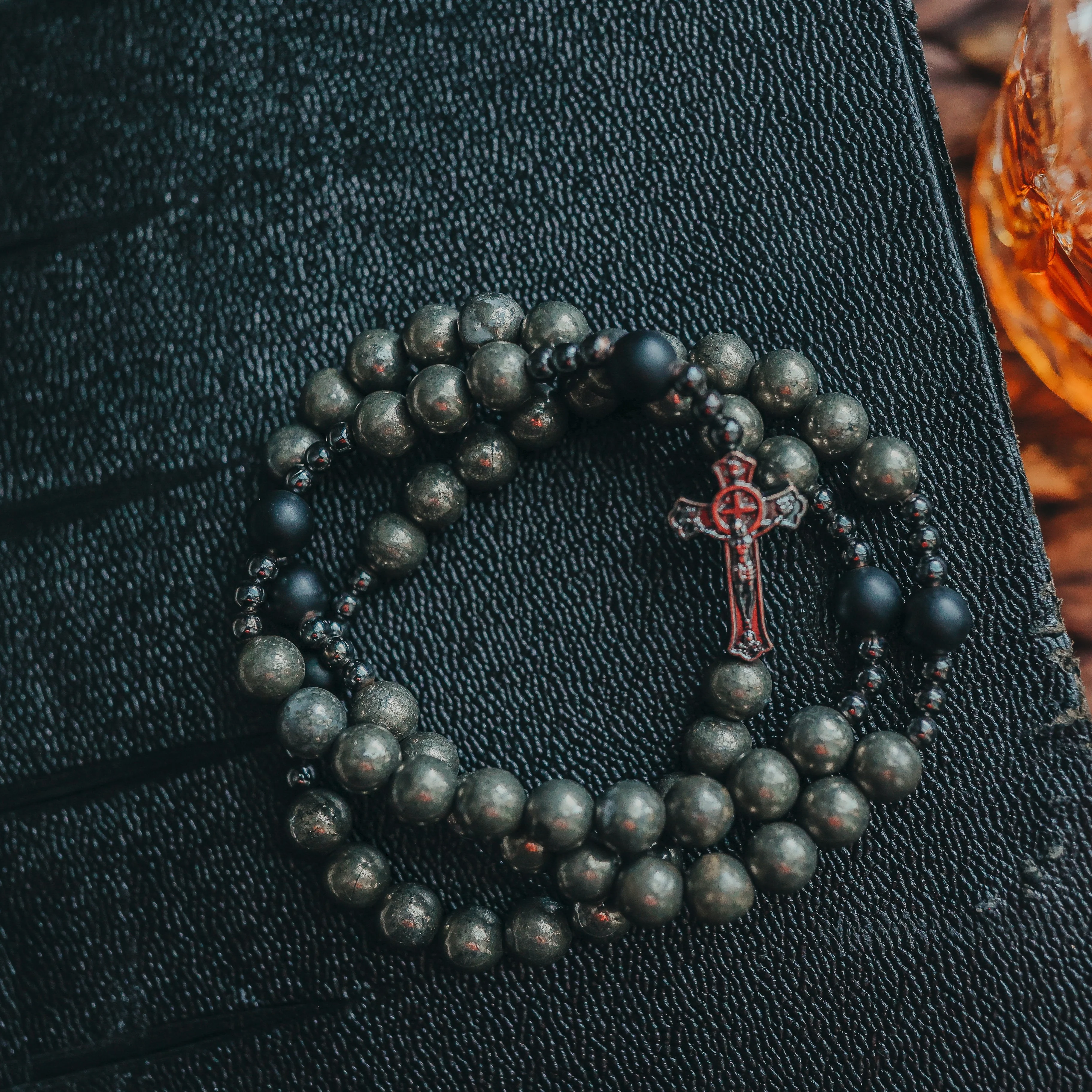 St. Michael | Men's Triple Wrap Rosary Bracelet - Image 4
