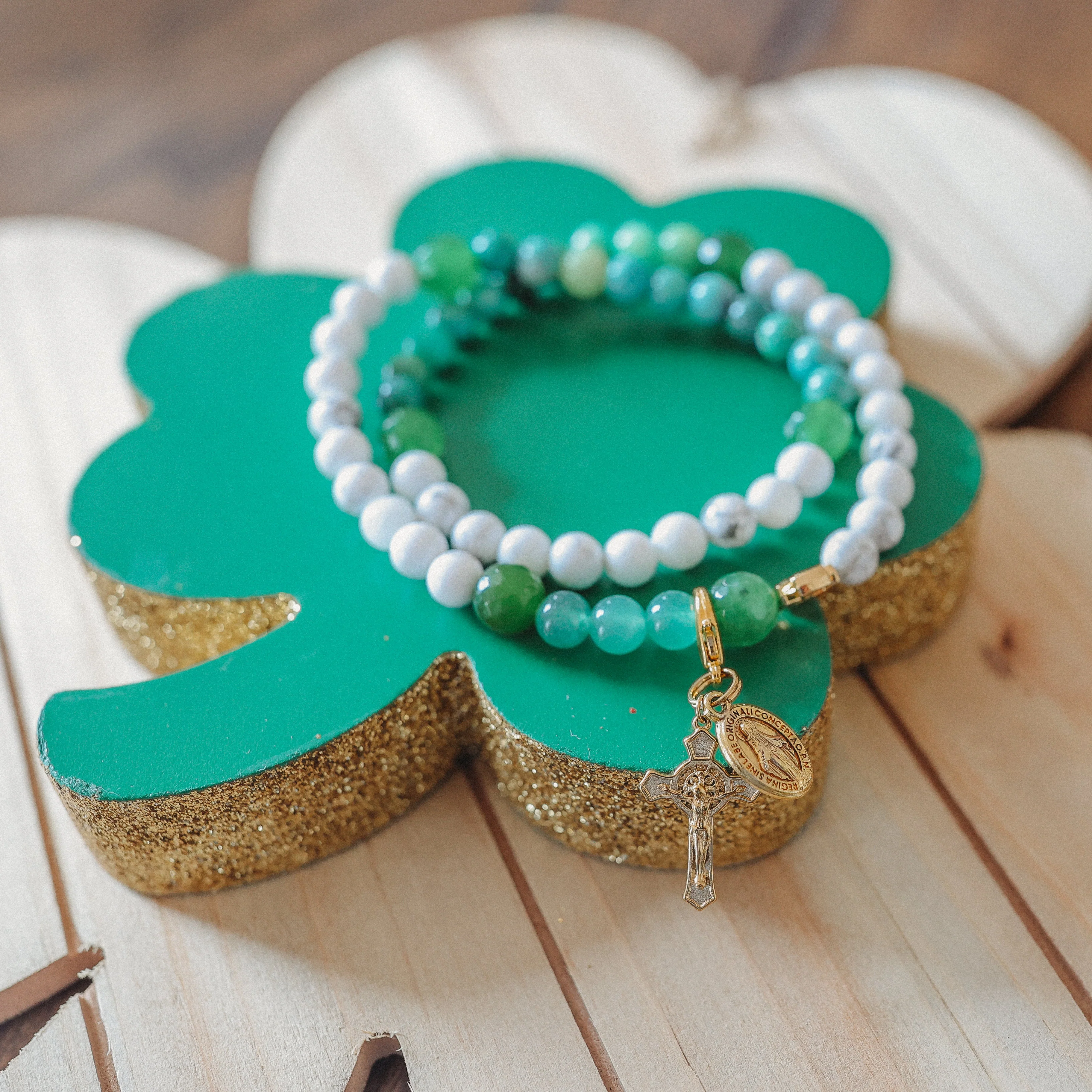 St.Patrick | Limited Edition| Gemstone Rosary Bracelet - Image 4