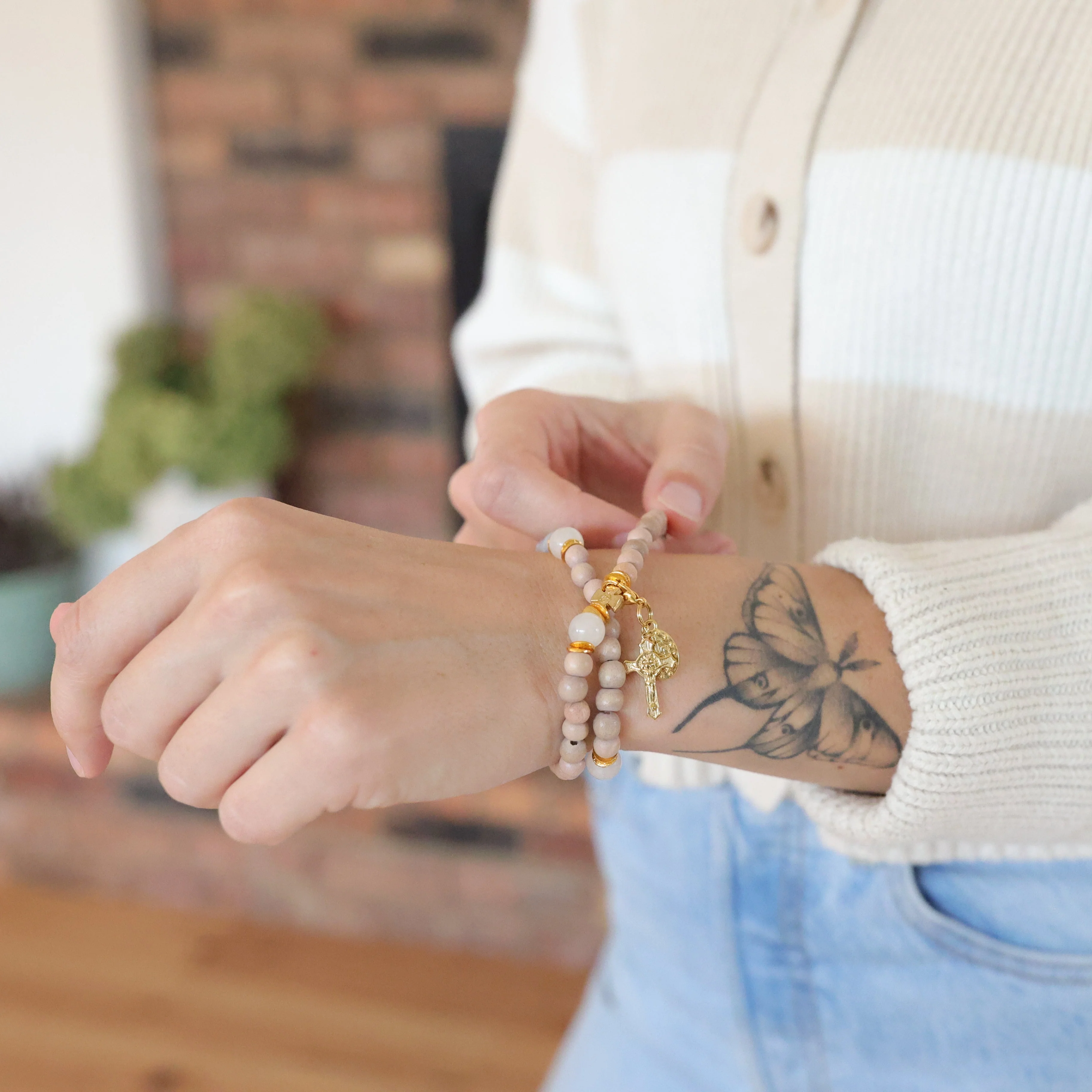 The Assumption | Stretch & Wrap Rosary Bracelet - Image 6