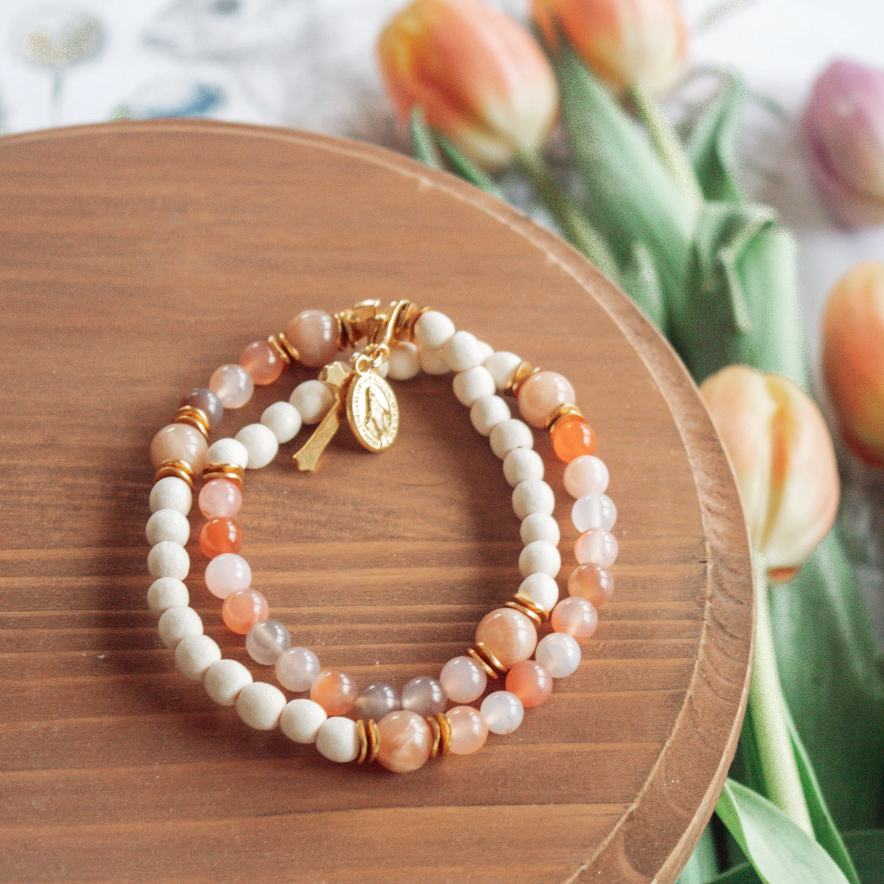 The Coronation | Stretch & Wrap Rosary Bracelet - Image 3