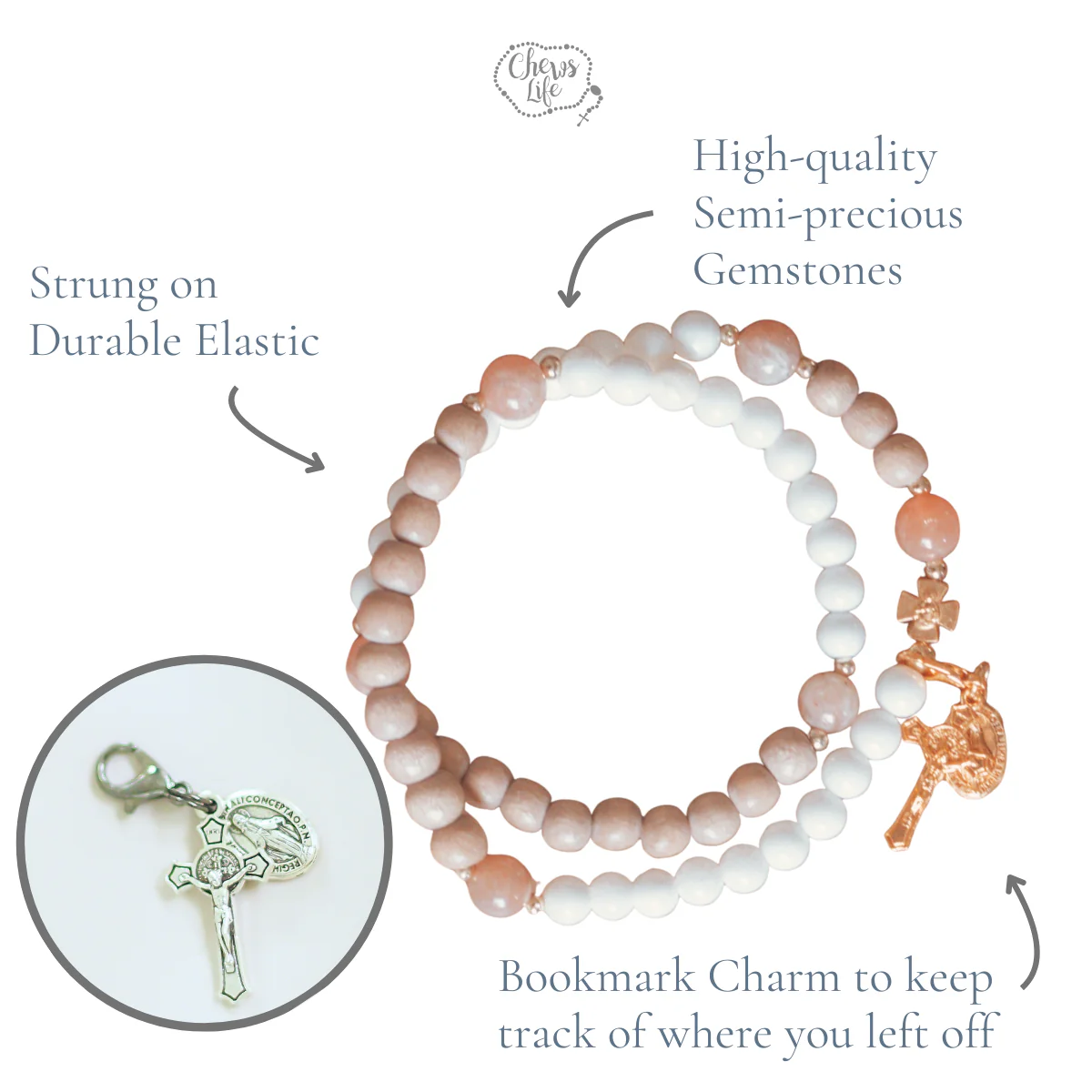 The Visitation | Stretch & Wrap Rosary Bracelet - Image 9