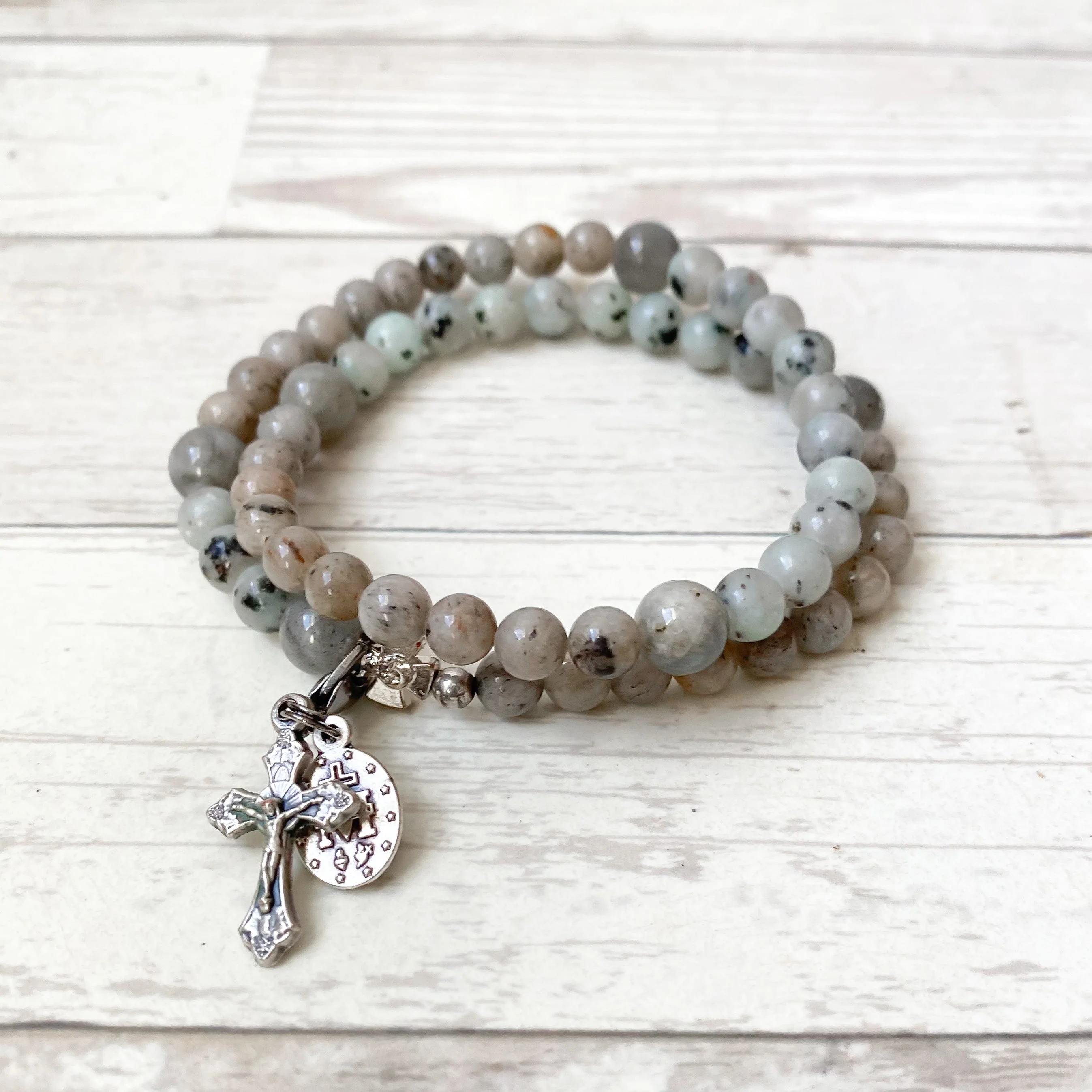Vianney | Stretch & Wrap Rosary Bracelet - Image 3