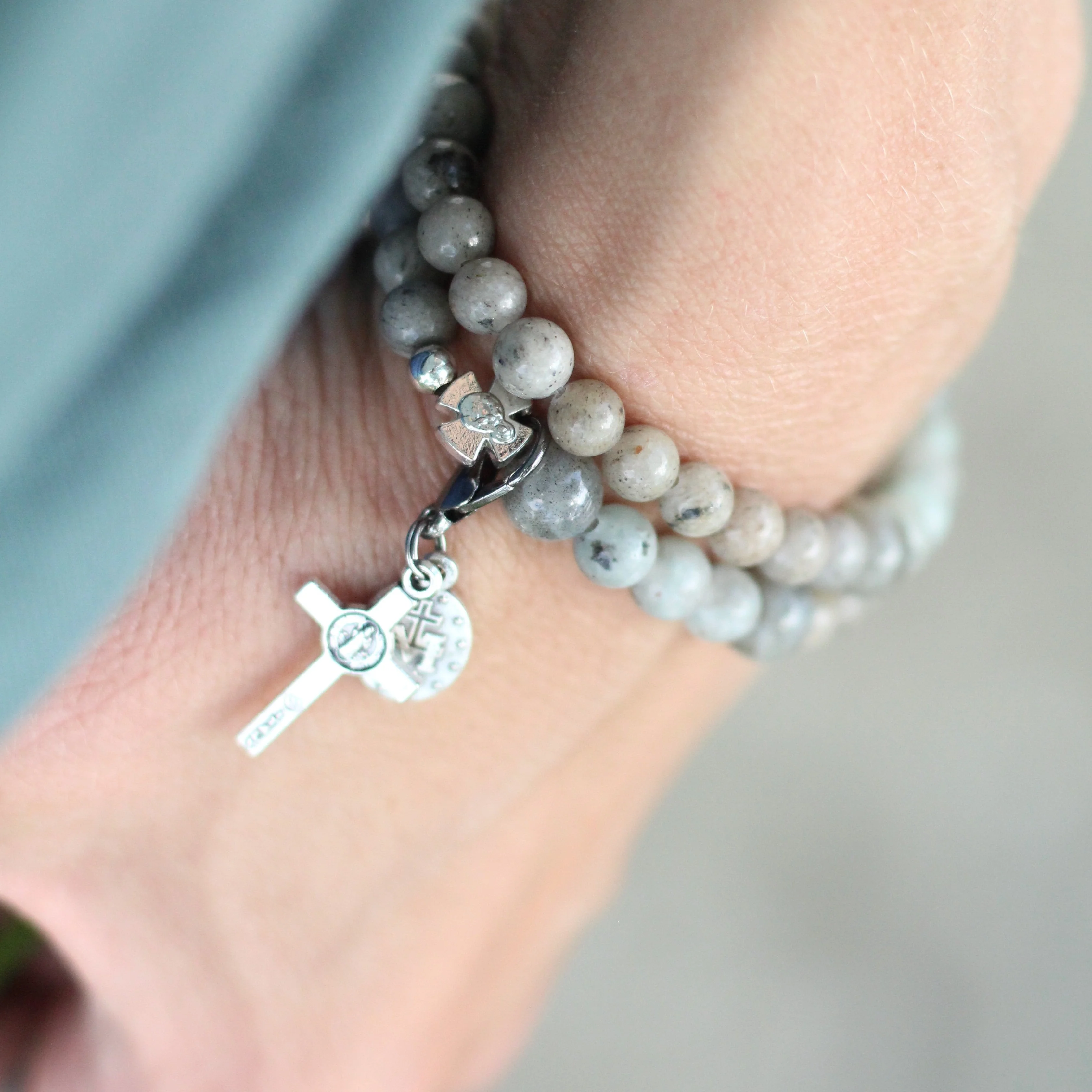 Vianney | Stretch & Wrap Rosary Bracelet - Image 4