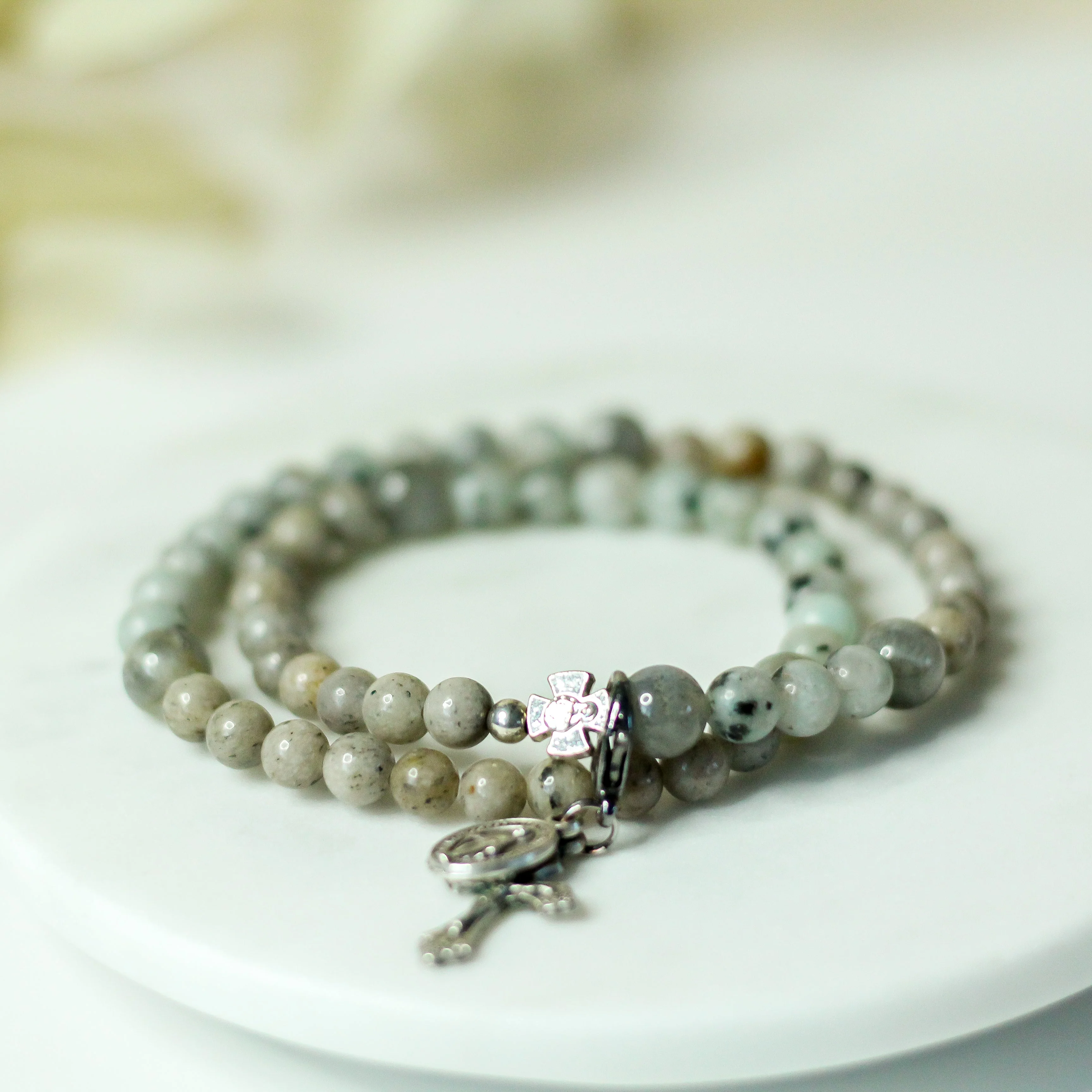 Vianney | Stretch & Wrap Rosary Bracelet - Image 8
